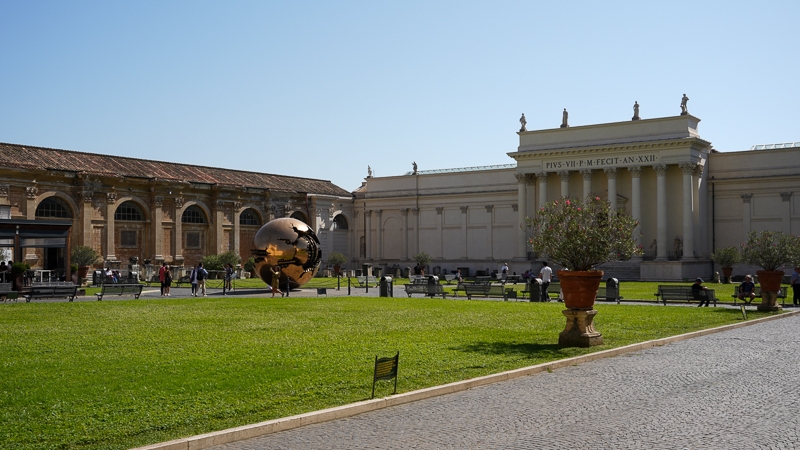 Hayley Kinsey Vatican Museums Pine Cone Courtyard